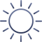 Icon of outline of sun